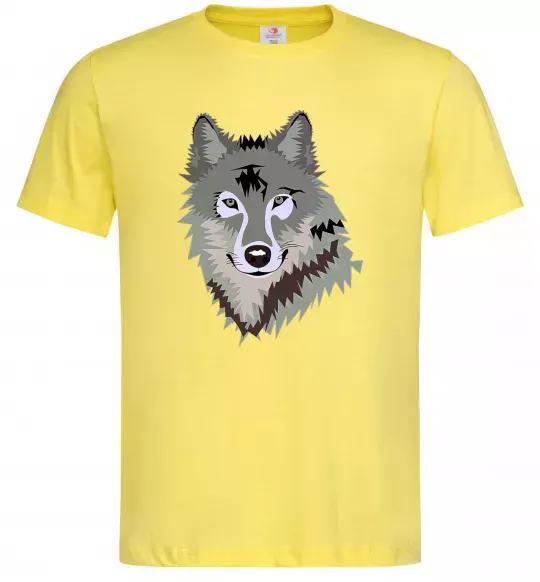 Чоловіча футболка Triangle wolf Лимонний фото