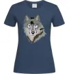 Женская футболка Triangle wolf Темно-синий фото