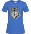 Женская футболка Triangle wolf Ярко-синий фото