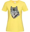 Женская футболка Triangle wolf Лимонный фото
