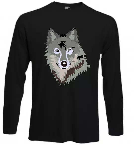 Лонгслів Triangle wolf Чорний фото