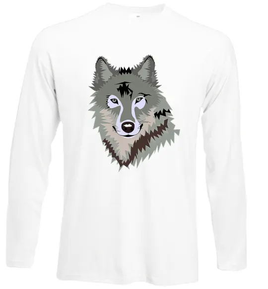Лонгслів Triangle wolf Білий фото
