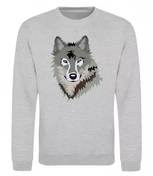 Світшот Triangle wolf Сірий меланж фото