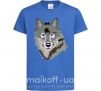 Дитяча футболка Triangle wolf Яскраво-синій фото