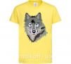Дитяча футболка Triangle wolf Лимонний фото