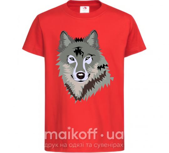 Дитяча футболка Triangle wolf Червоний фото