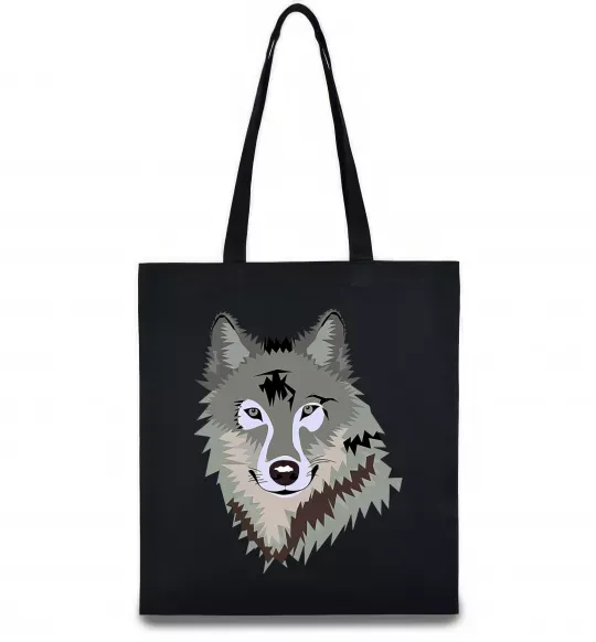 Эко-сумка Triangle wolf Черный фото