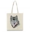Эко-сумка Triangle wolf Бежевый фото