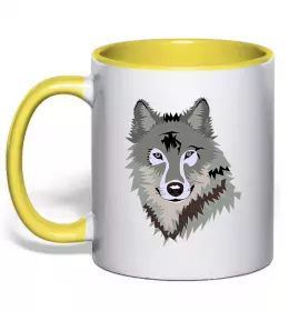 Чашка з кольоровою ручкою