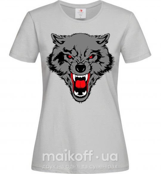 Женская футболка Grey wolf Серый фото