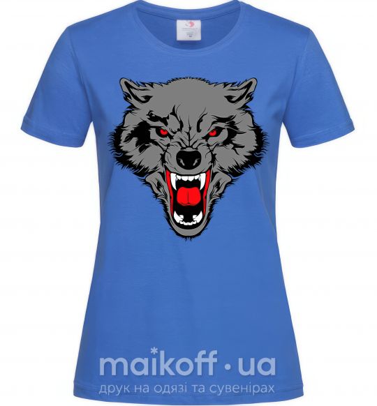 Женская футболка Grey wolf Ярко-синий фото