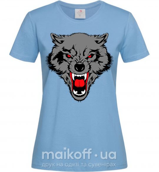 Жіноча футболка Grey wolf Блакитний фото