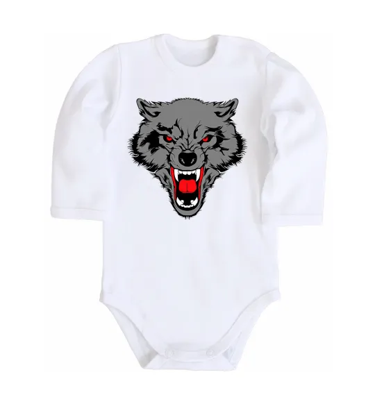 Детский боди Grey wolf Белый фото
