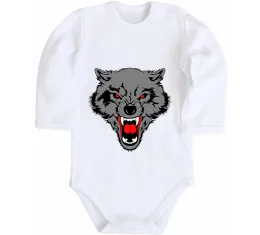 Детский боди Grey wolf Белый фото