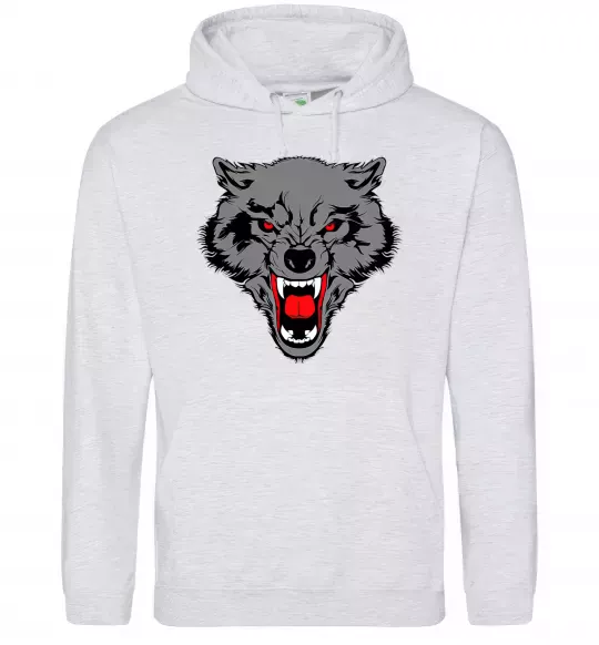 Чоловіча толстовка (худі) Grey wolf Сірий меланж фото