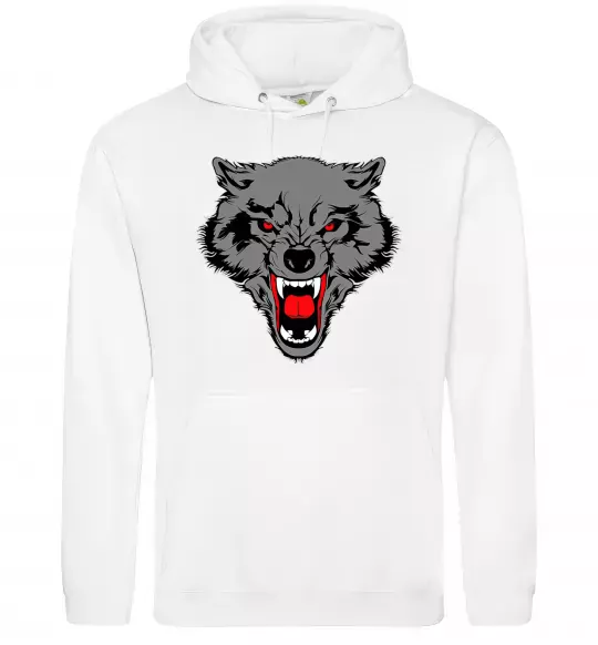 Жіноча толстовка (худі) Grey wolf Білий фото