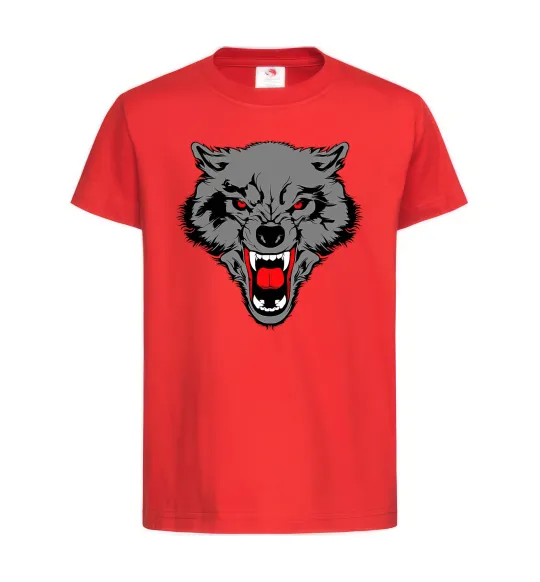 Детская футболка Grey wolf Красный фото