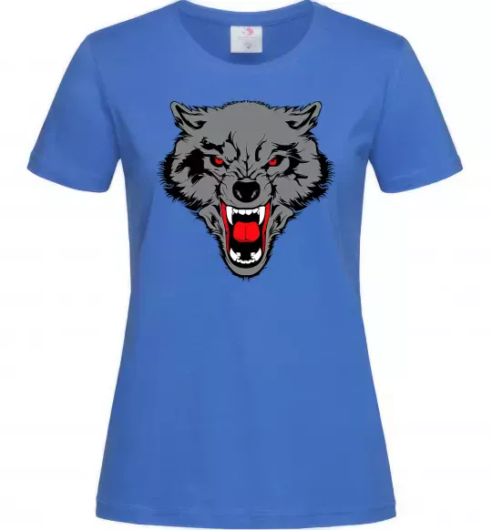 Женская футболка Grey wolf Ярко-синий фото