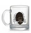 Чашка скляна Smoking gorilla Прозорий фото