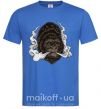 Мужская футболка Smoking gorilla Ярко-синий фото