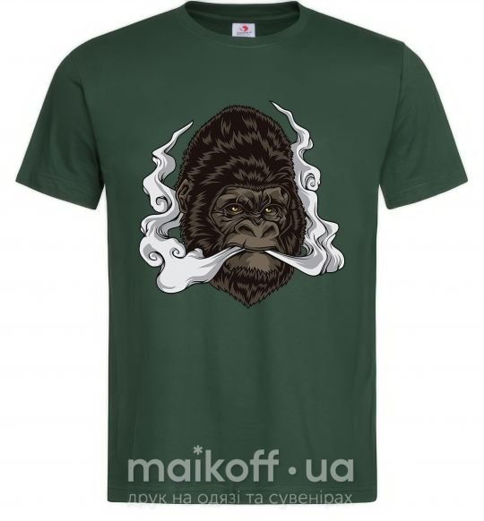 Чоловіча футболка Smoking gorilla Темно-зелений фото
