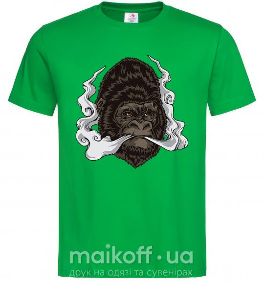 Мужская футболка Smoking gorilla Зеленый фото