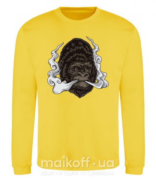 Свитшот Smoking gorilla Солнечно желтый фото