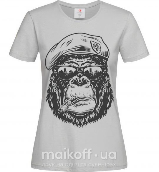 Женская футболка Gorilla sunglasses Серый фото
