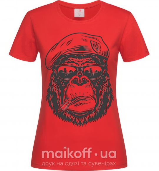 Жіноча футболка Gorilla sunglasses Червоний фото
