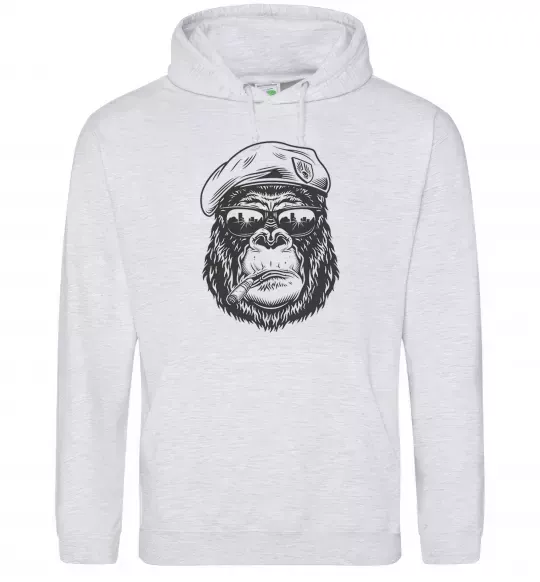 Чоловіча толстовка (худі) Gorilla sunglasses Сірий меланж фото