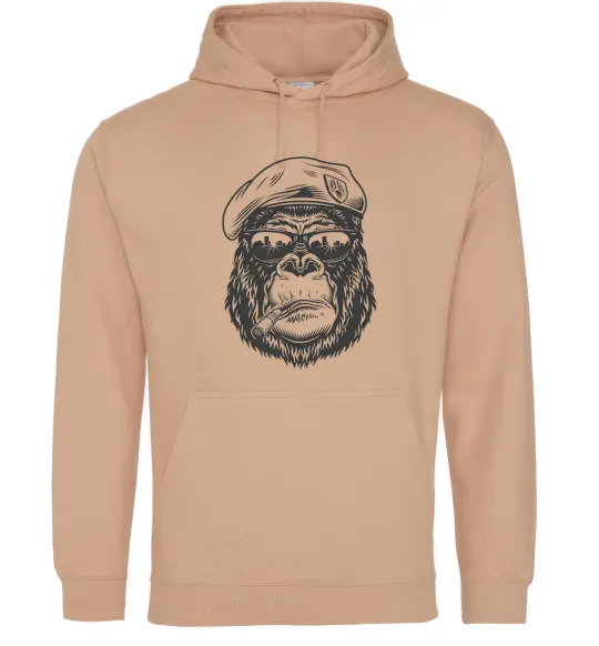 Чоловіча толстовка (худі) Gorilla sunglasses Пісочний фото
