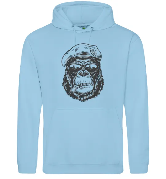 Жіноча толстовка (худі) Gorilla sunglasses Блакитний фото