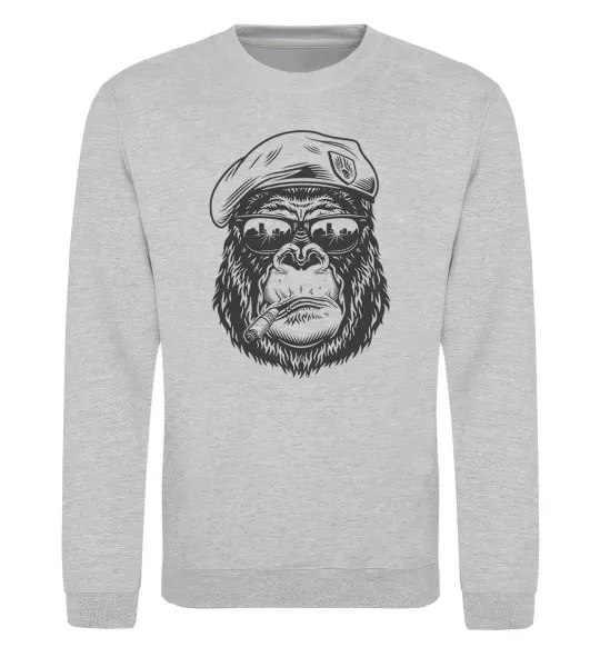 Світшот Gorilla sunglasses Сірий меланж фото