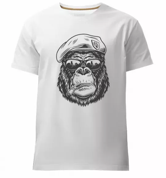 Чоловіча преміум футболка Gorilla sunglasses Білий фото