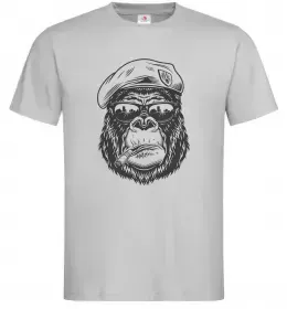 Мужская футболка Сіра горила Серый фото Мужская футболка Сіра горила Серый фото