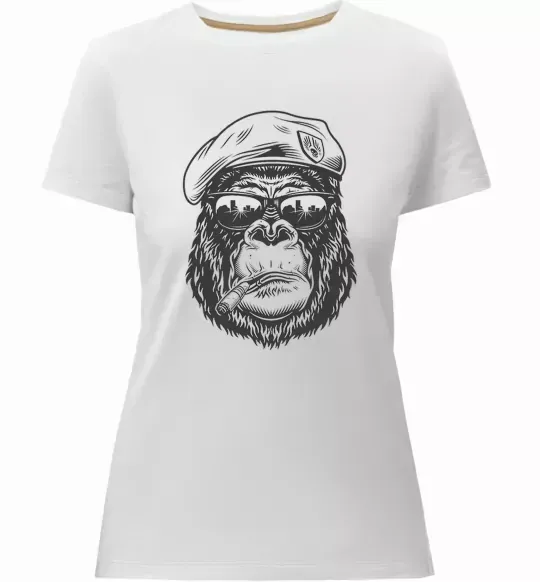 Женская премиум футболка Gorilla sunglasses Белый фото