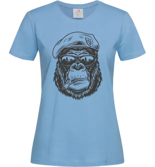 Женская футболка Gorilla sunglasses Голубой фото