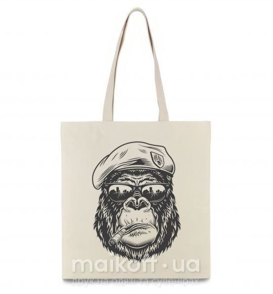 Еко-сумка Gorilla sunglasses Бежевий фото