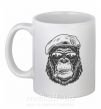 Чашка керамічна Gorilla sunglasses Білий фото