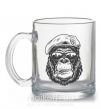 Чашка стеклянная Gorilla sunglasses Прозрачный фото