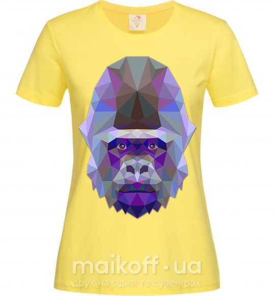 Жіноча футболка Gorilla triangle Лимонний фото
