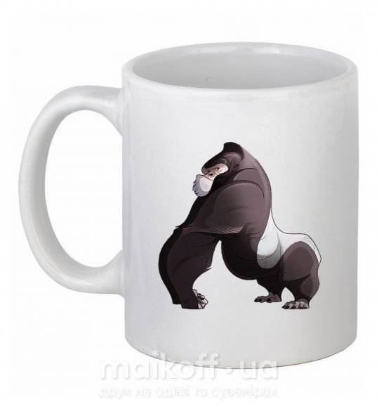 Чашка керамическая Big gorilla Белый фото
