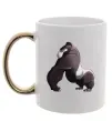Чашка з кольоровою ручкою Big gorilla Золото Чашка з кольоровою ручкою Big gorilla Золото фото