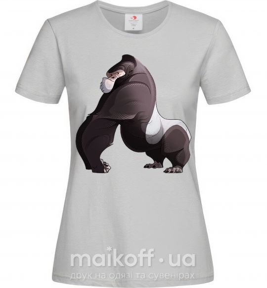 Женская футболка Big gorilla Серый фото