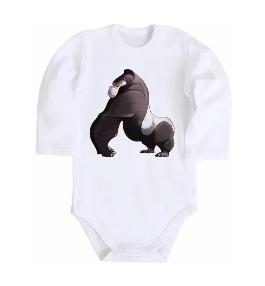 Детский боди Big gorilla Белый фото