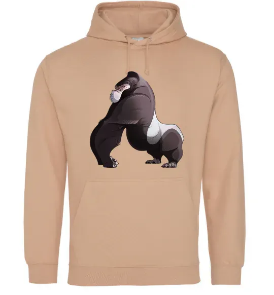 Мужская толстовка (худи) Big gorilla Песочный фото