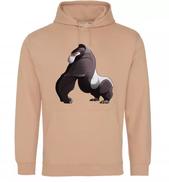 Женская толстовка (худи) Big gorilla Песочный фото