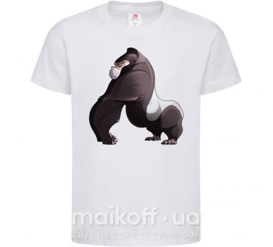 Детская футболка Big gorilla Белый фото