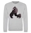 Світшот Big gorilla Сірий меланж фото