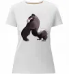 Женская премиум футболка Big gorilla Белый фото